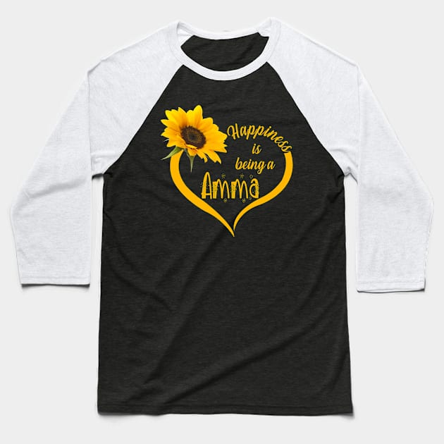 Happiness Is Being A Amma Baseball T-Shirt by Damsin